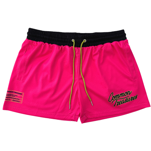 Highlighter Pink (5" Inseam) - Hoop Shorts