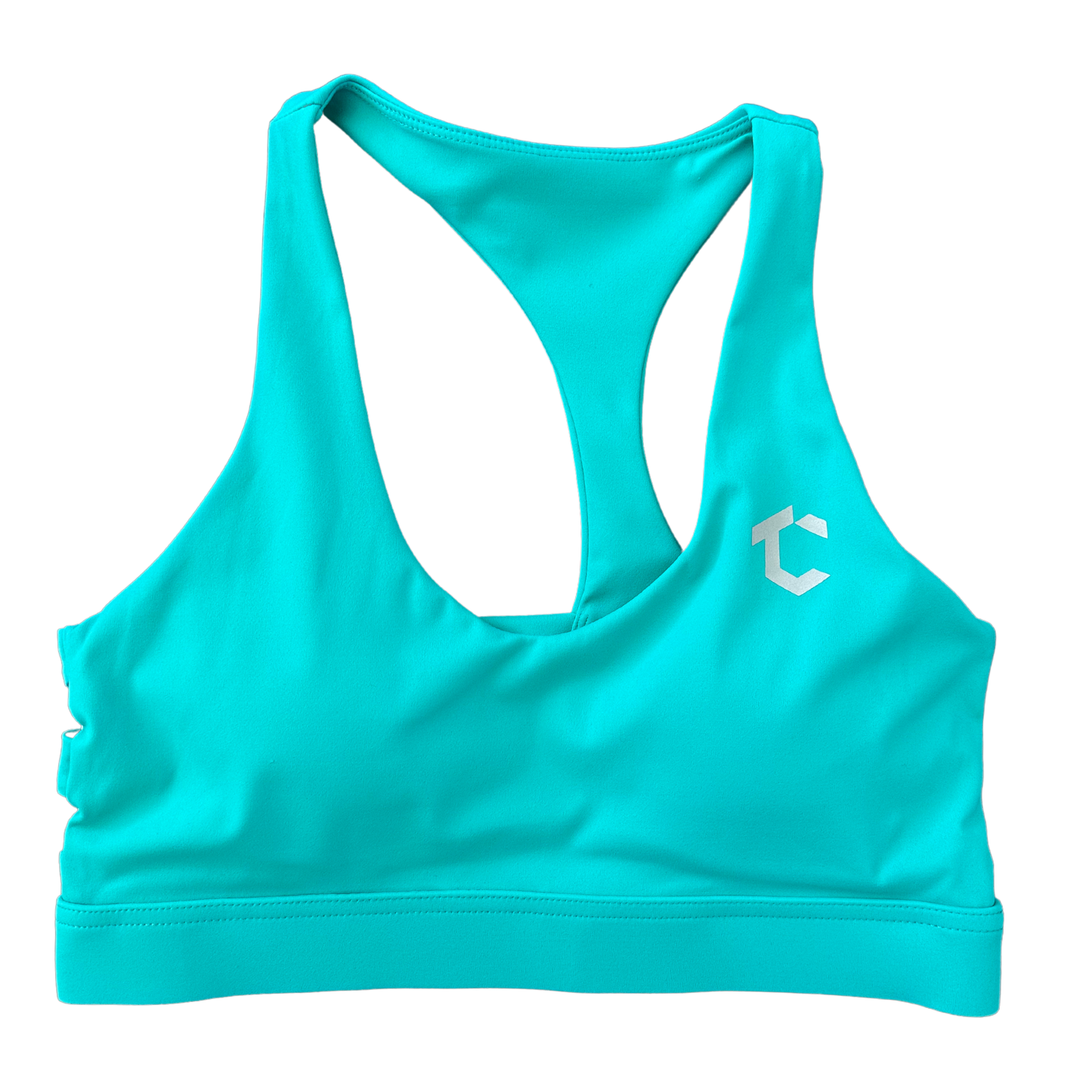 Double Strapped Back Sports Bra - Turquoise Green