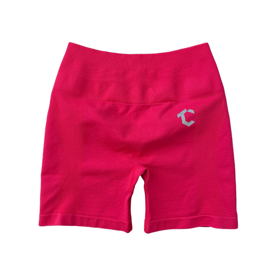 Scrunch Biker Shorts - Electric Crimson